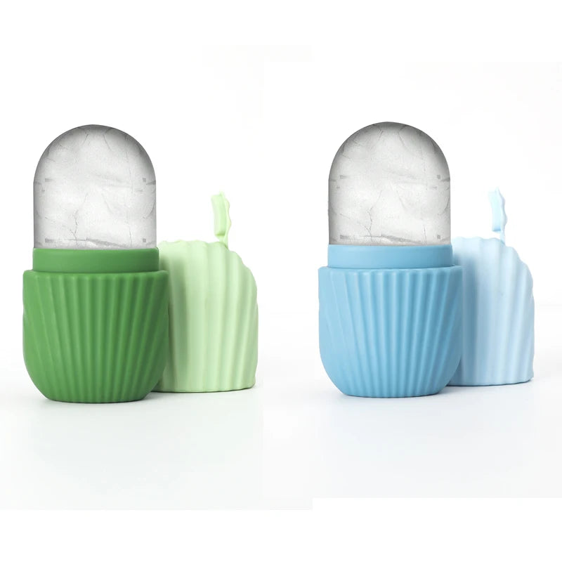 Rodillo de Hielo Facial | Silicona Reutilizable Antibolsas