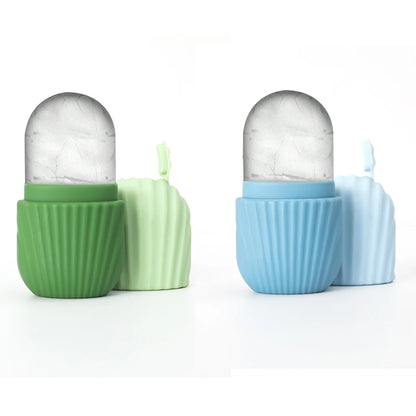 Rodillo de Hielo Facial | Silicona Reutilizable Antibolsas