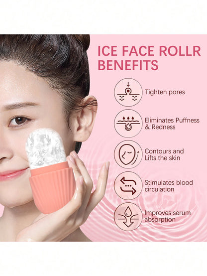 Rodillo de Hielo Facial | Silicona Reutilizable Antibolsas